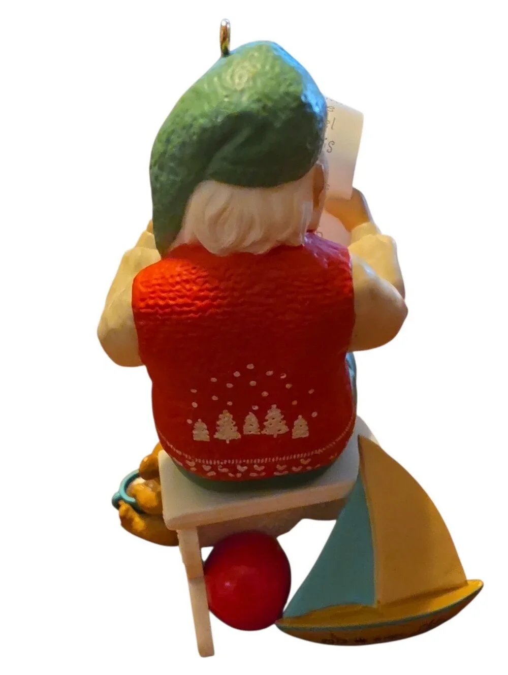 Hallmark Keepsake 2013 Santa Reading Christmas List Ornament Toy Train